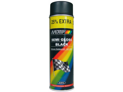 MOTIP Barva ve spreji   – černá polomatná – 500 ml