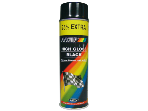 MOTIP Barva ve spreji  - černá lesklá - 500 ml